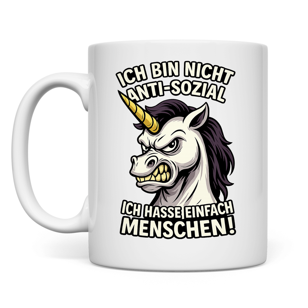 Tasse Hasse Menschen Einhorn