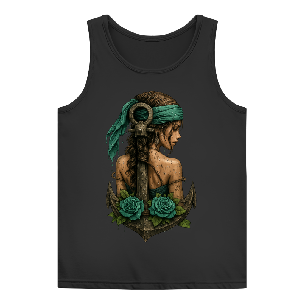 Damen Basic Tank Top Frau Anker Türkis