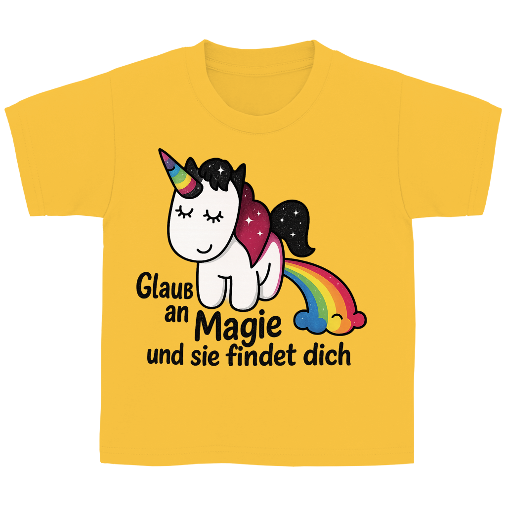 Kinder Basic T-Shirt Einhorn Magie findet dich