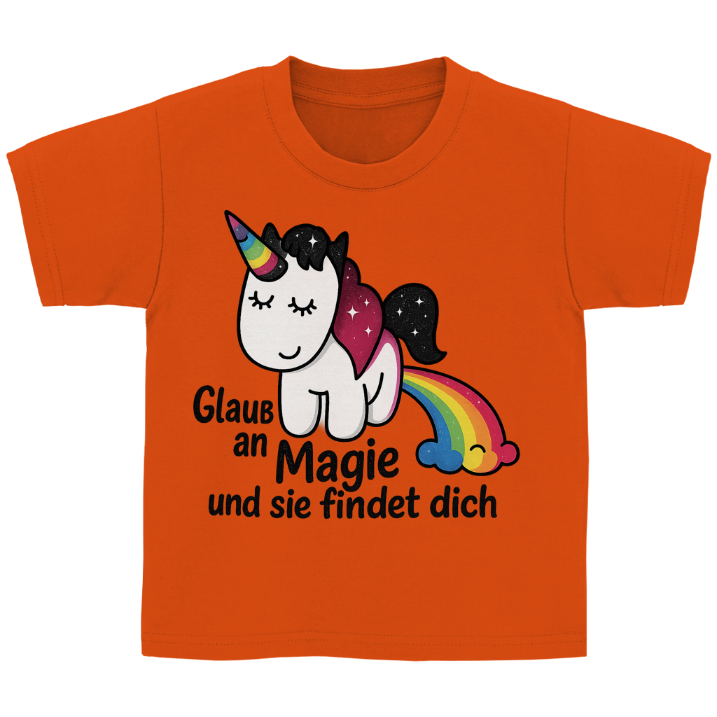 Kinder Basic T-Shirt Einhorn Magie findet dich
