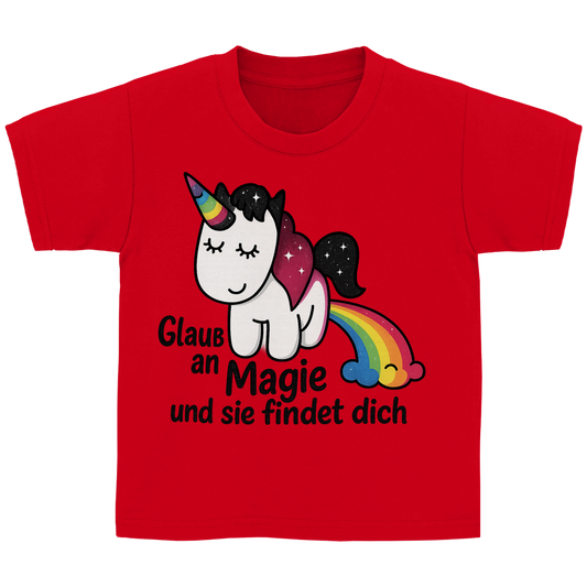 Kinder Basic T-Shirt Einhorn Magie findet dich