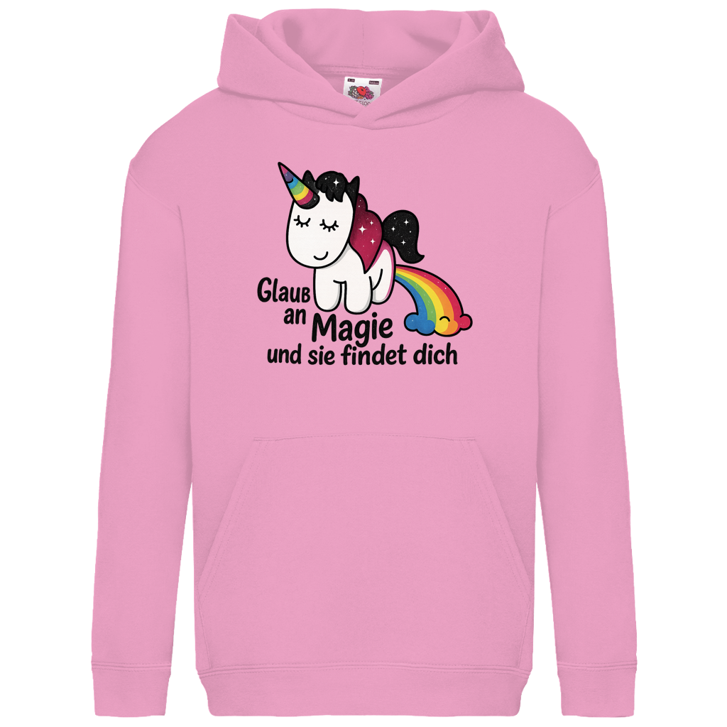 Kids Basic Hoodie Einhorn Magie findet dich