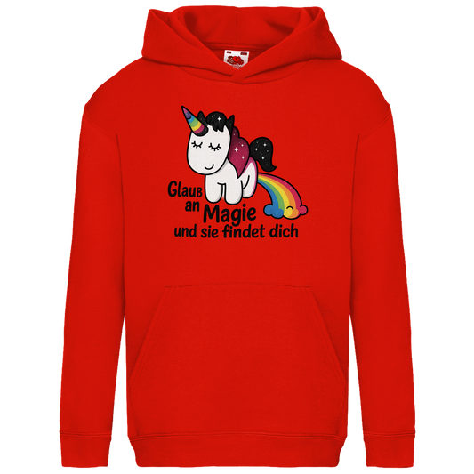 Kids Basic Hoodie Einhorn Magie findet dich