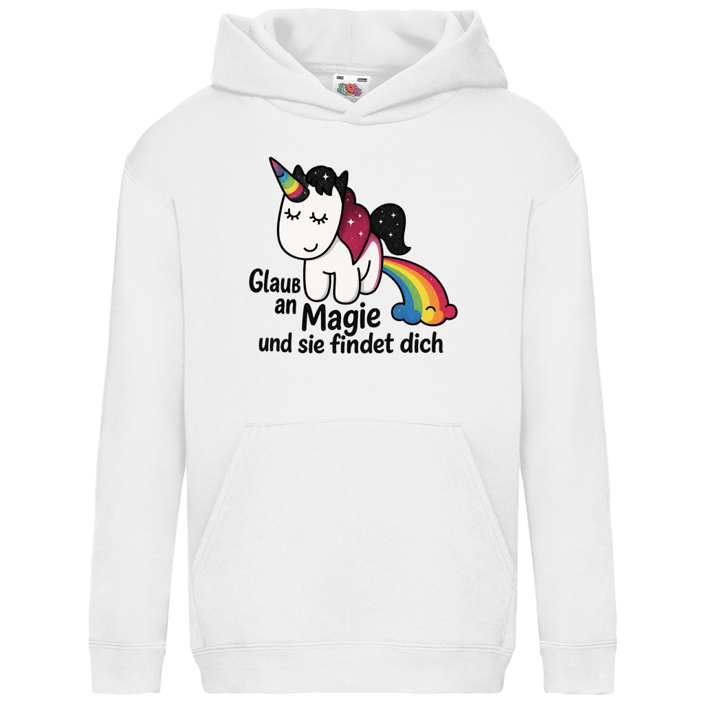 Kids Basic Hoodie Einhorn Magie findet dich