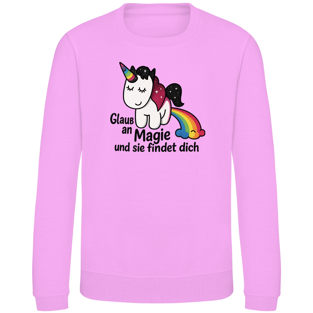 Kinder Sweatshirt Einhorn Magie findet dich