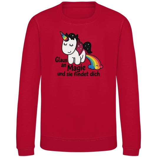 Kinder Sweatshirt Einhorn Magie findet dich