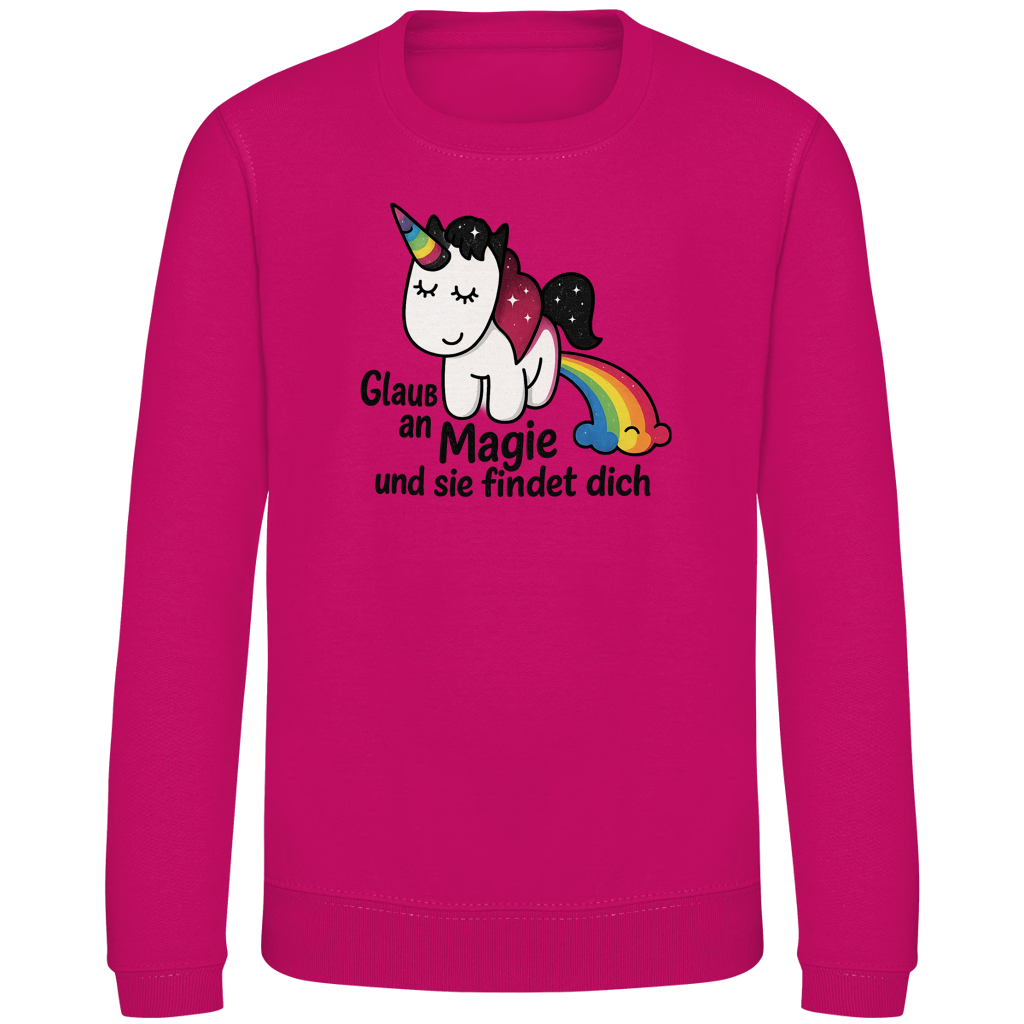 Kinder Sweatshirt Einhorn Magie findet dich