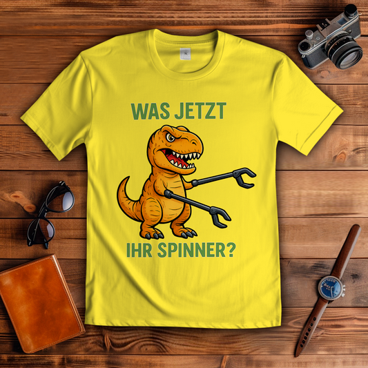 Herren T-Shirt Dino orange Was jetzt ihr Spinner