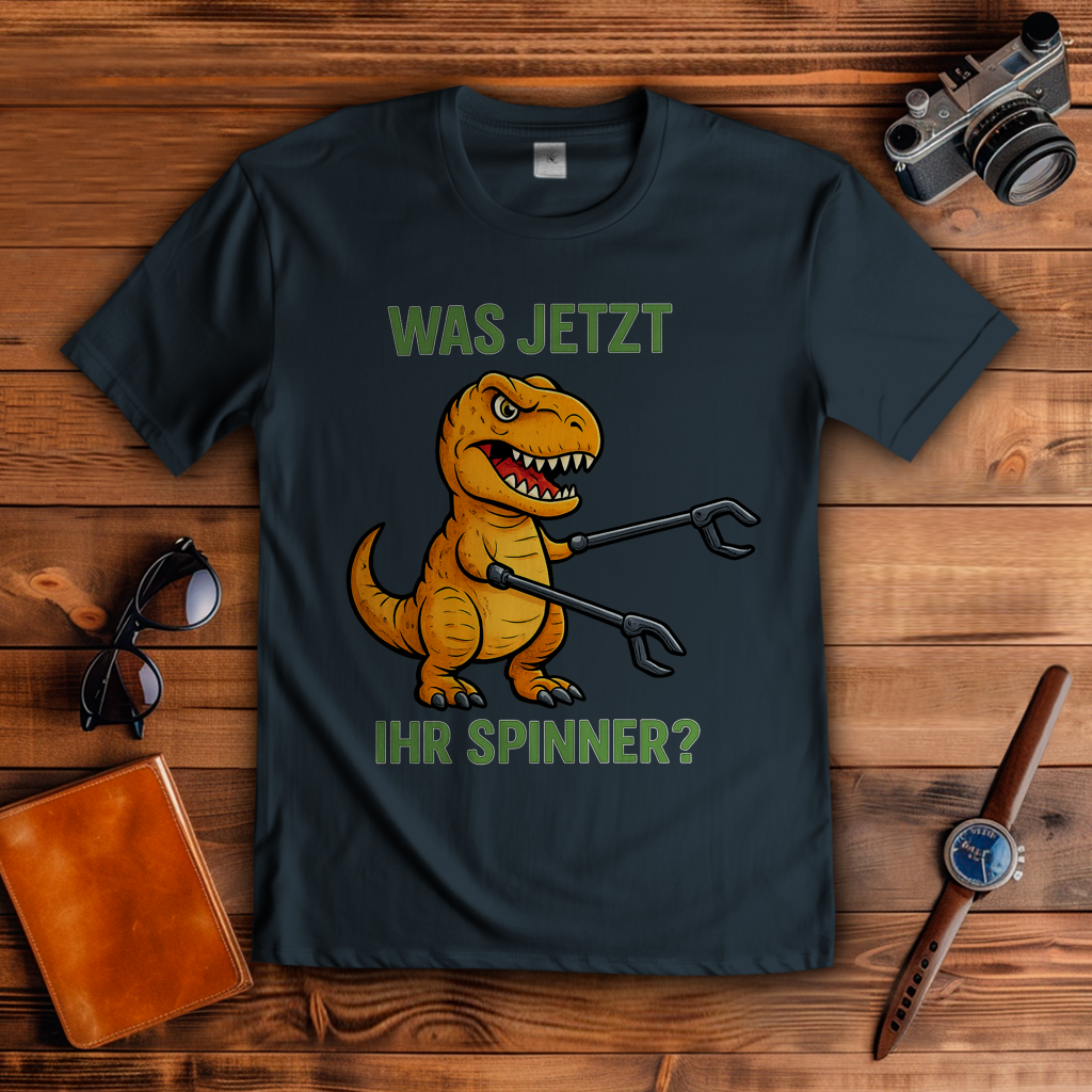 Herren T-Shirt Dino orange Was jetzt ihr Spinner