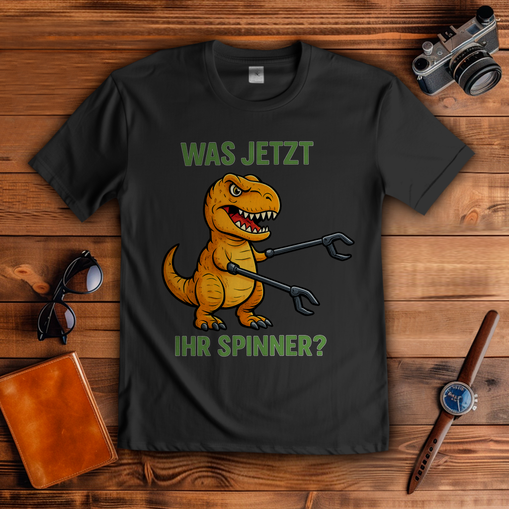 Herren T-Shirt Dino orange Was jetzt ihr Spinner