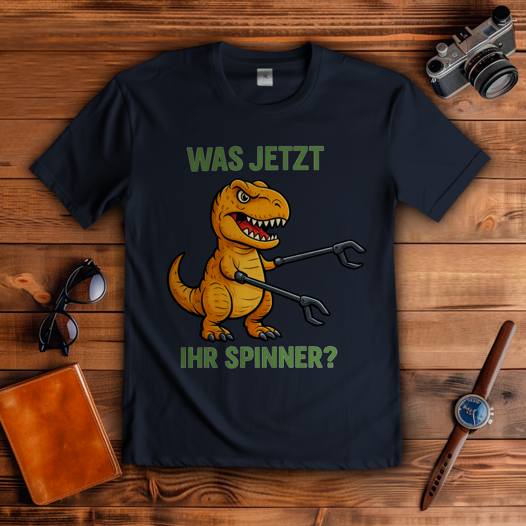 Herren T-Shirt Dino orange Was jetzt ihr Spinner