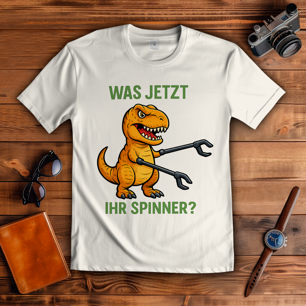 Herren T-Shirt Dino orange Was jetzt ihr Spinner