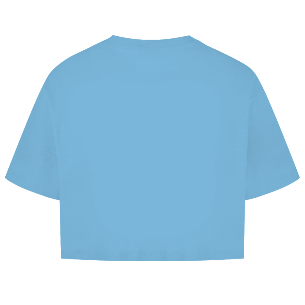 Damen Oversize Crop Top Einhorn Moppelig Meinungsstabil