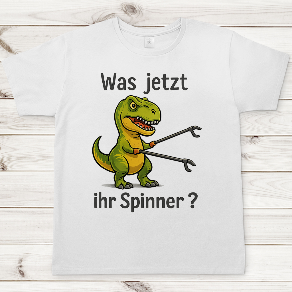 Herren T-Shirt Dino grün was jetzt ihr Spinner