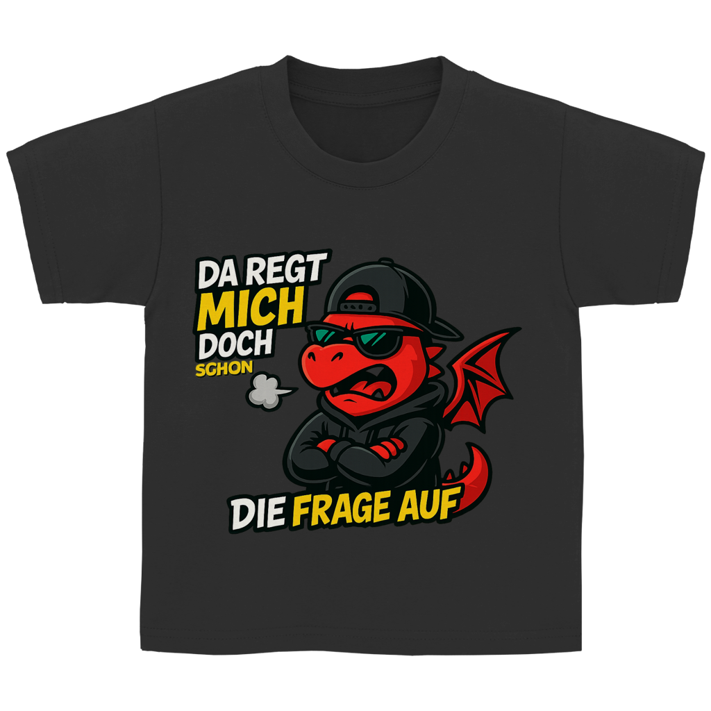Kinder Basic T-Shirt Teenager Drache da regt mich schon die Frage auf