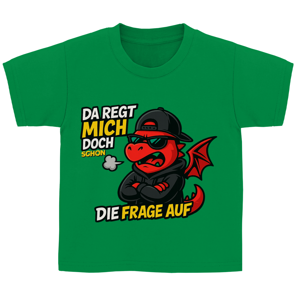 Kinder Basic T-Shirt Teenager Drache da regt mich schon die Frage auf
