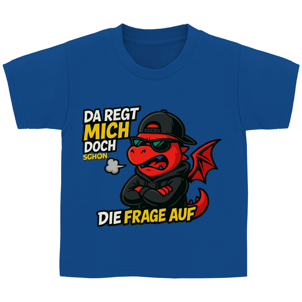 Kinder Basic T-Shirt Teenager Drache da regt mich schon die Frage auf