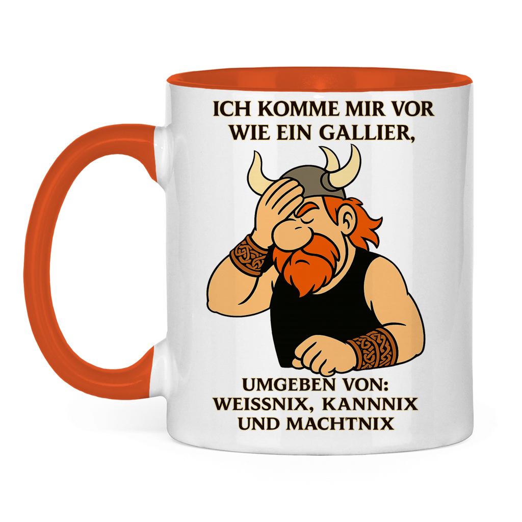 Tasse zweifarbig Ich komme mir vor wie ein Gallier Comic