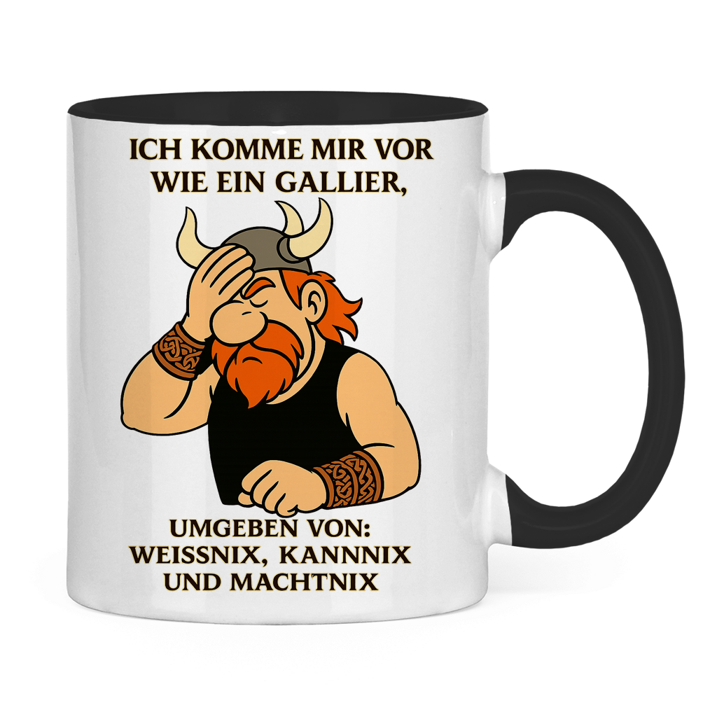 Tasse zweifarbig Ich komme mir vor wie ein Gallier Comic