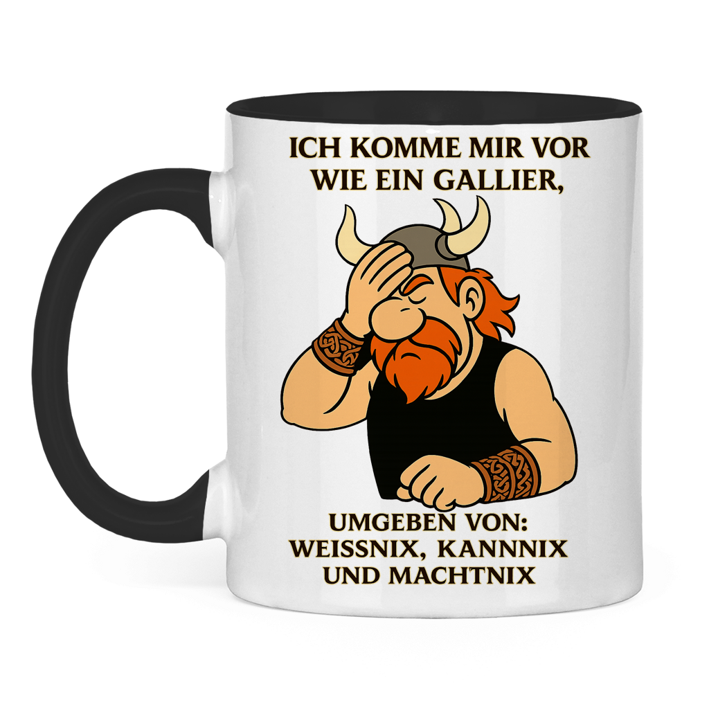 Tasse zweifarbig Ich komme mir vor wie ein Gallier Comic