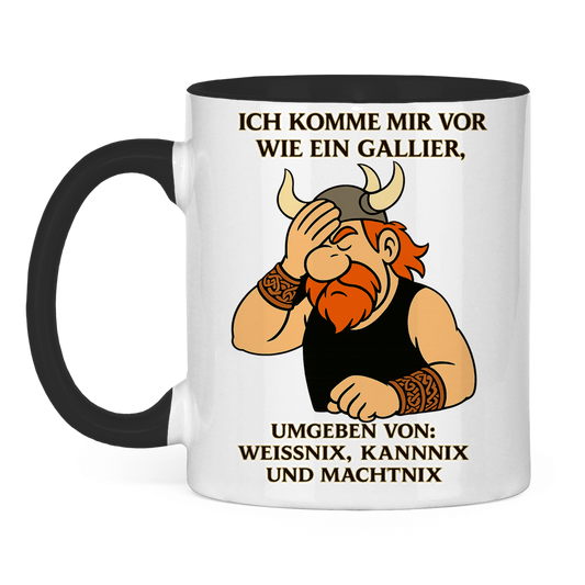 Tasse zweifarbig Ich komme mir vor wie ein Gallier Comic