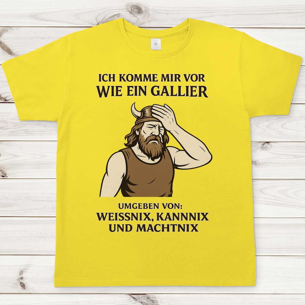 Herren T-Shirt Ich komme mir vor wie ein Gallier Zeichnung