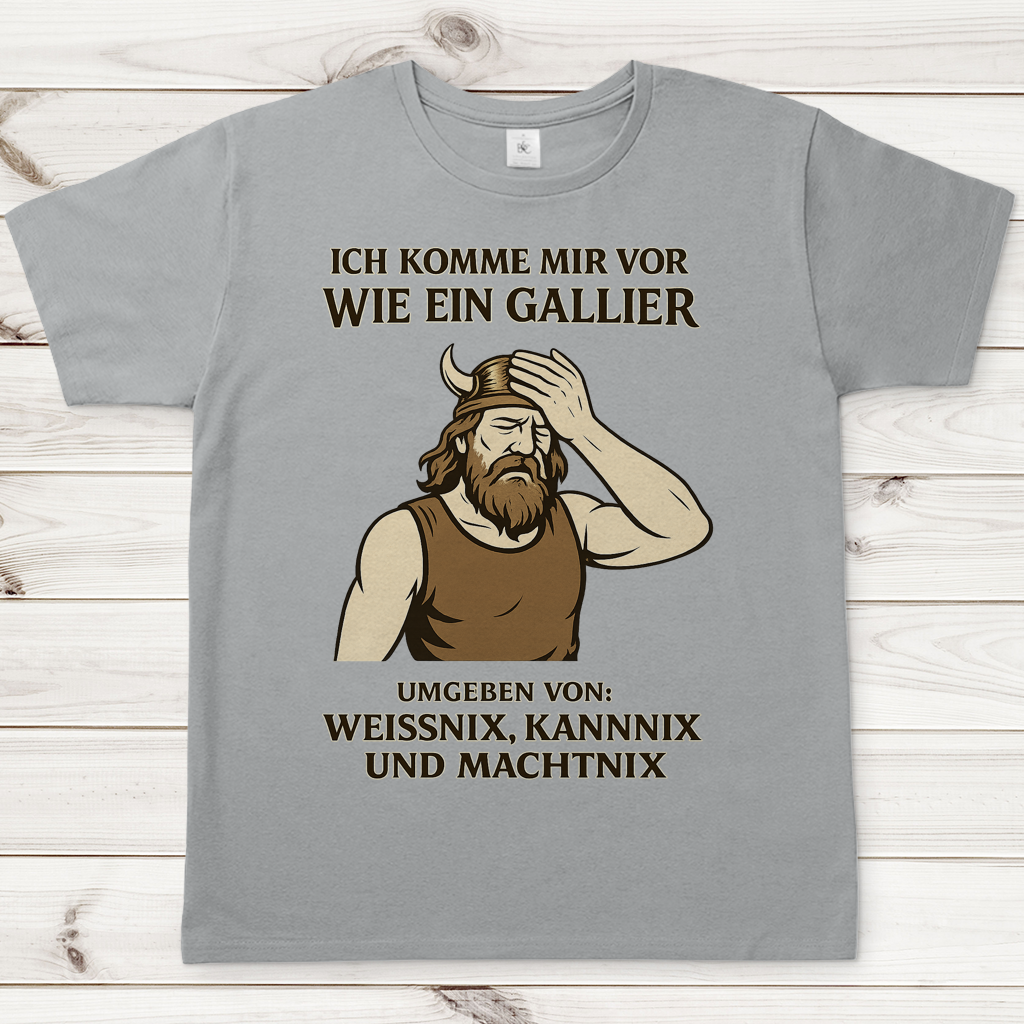 Herren T-Shirt Ich komme mir vor wie ein Gallier Zeichnung