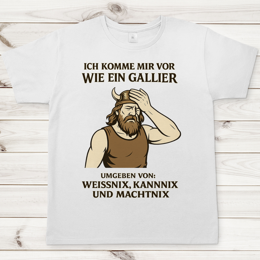 Herren T-Shirt Ich komme mir vor wie ein Gallier Zeichnung