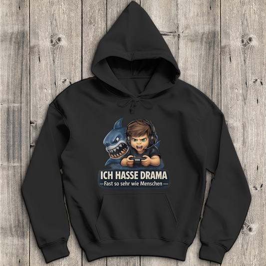 Herren Hoodie Gamer Teenager ich hasse Drama