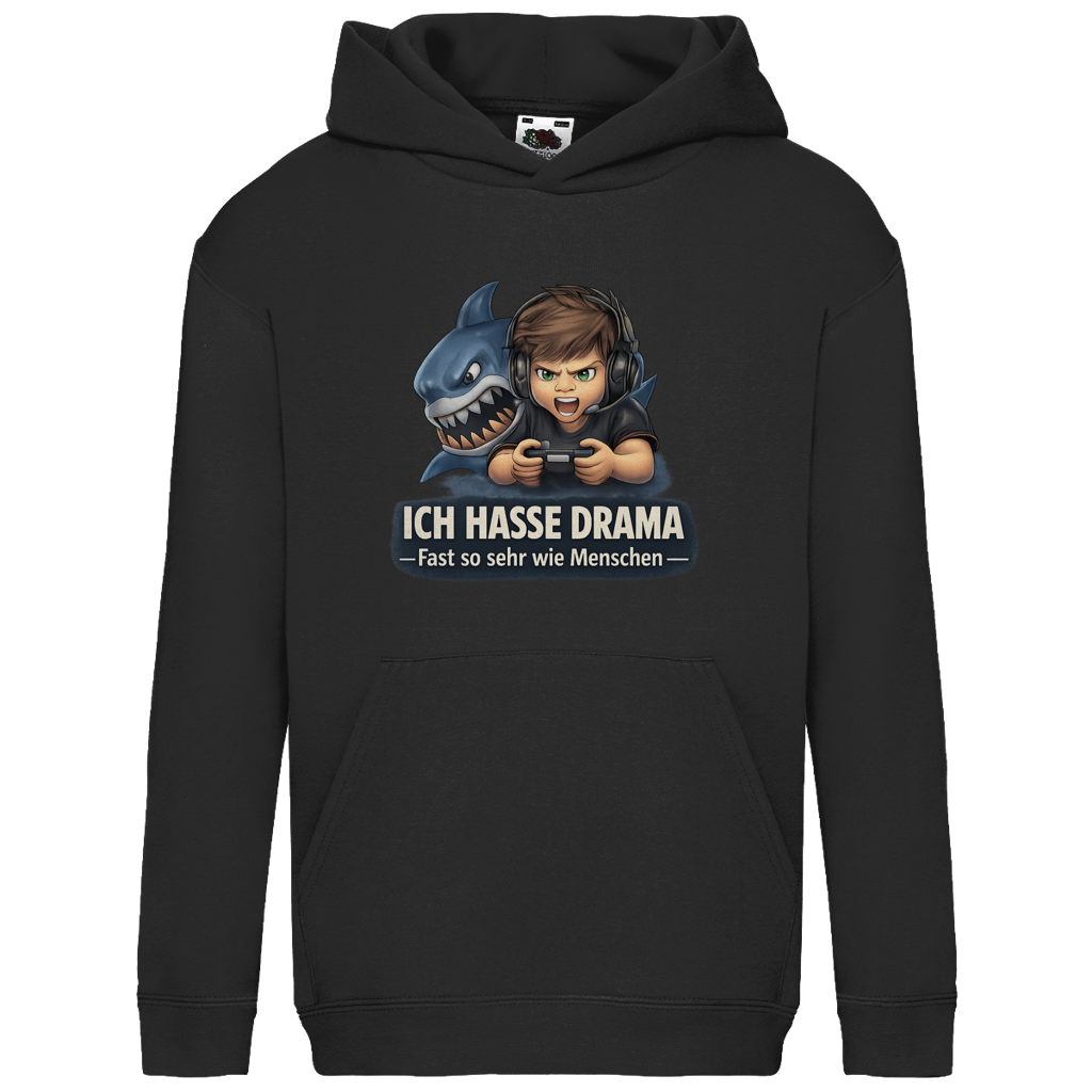 Kids Basic Hoodie Gamer Teenager ich hasse Drama