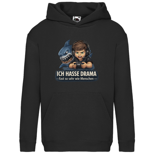 Kids Basic Hoodie Gamer Teenager ich hasse Drama