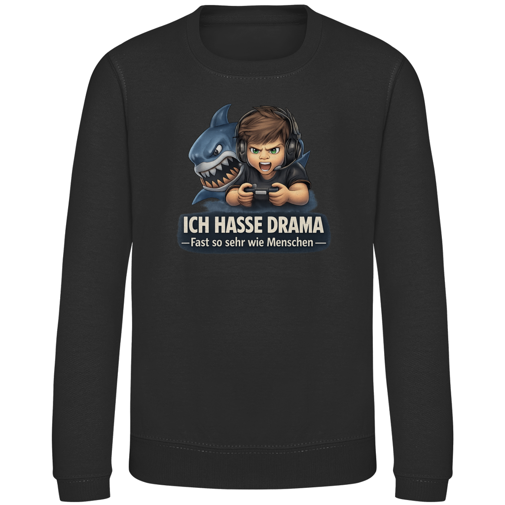 Kinder Sweatshirt Gamer Teenager ich hasse Drama