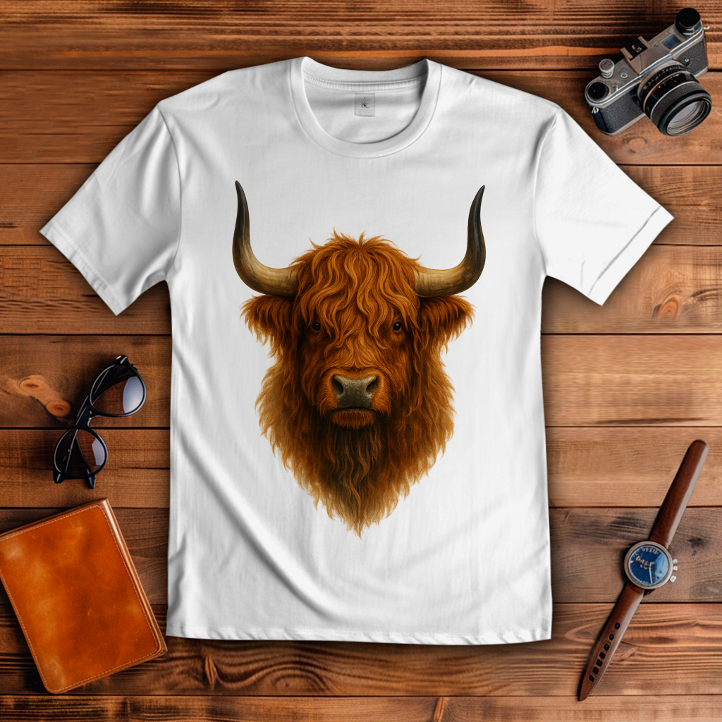 Herren T-Shirt Hochlandrind einfach