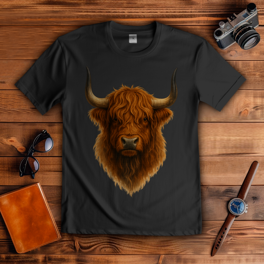 Herren T-Shirt Hochlandrind einfach