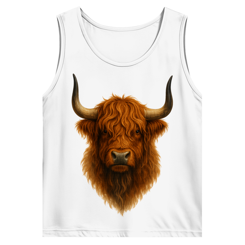 Herren Basic Tank Top Hochlandrind einfach