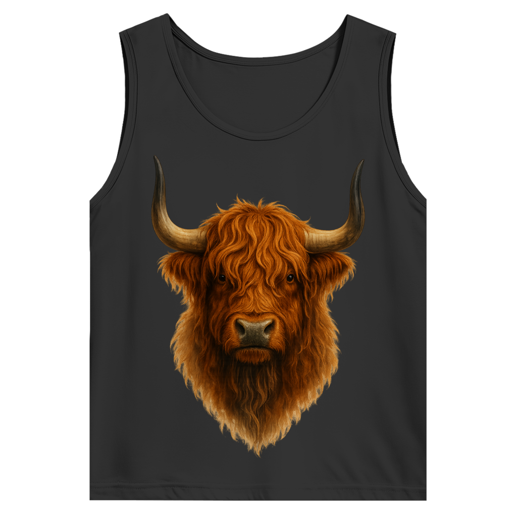 Herren Basic Tank Top Hochlandrind einfach
