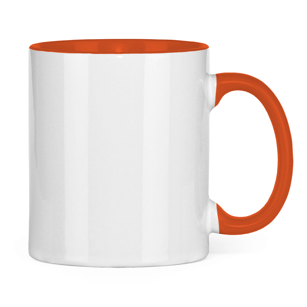 Tasse zweifarbig Hochlandrind mit Blumen
