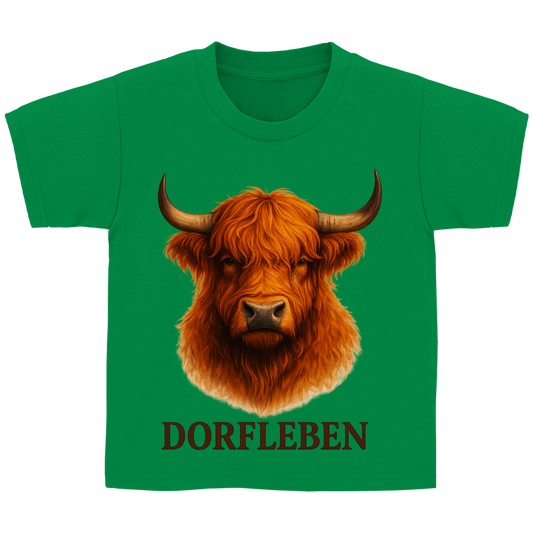 Kinder Basic T-Shirt Hochlandrind Dorfleben