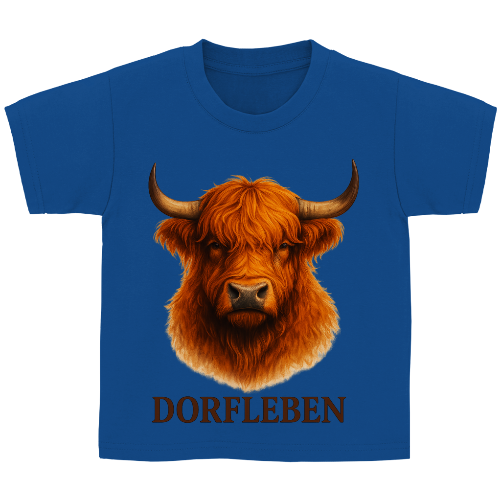 Kinder Basic T-Shirt Hochlandrind Dorfleben