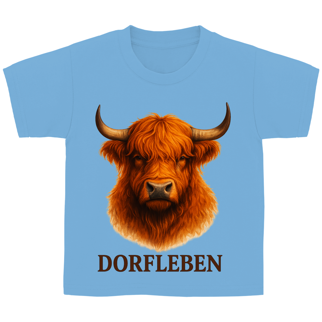 Kinder Basic T-Shirt Hochlandrind Dorfleben
