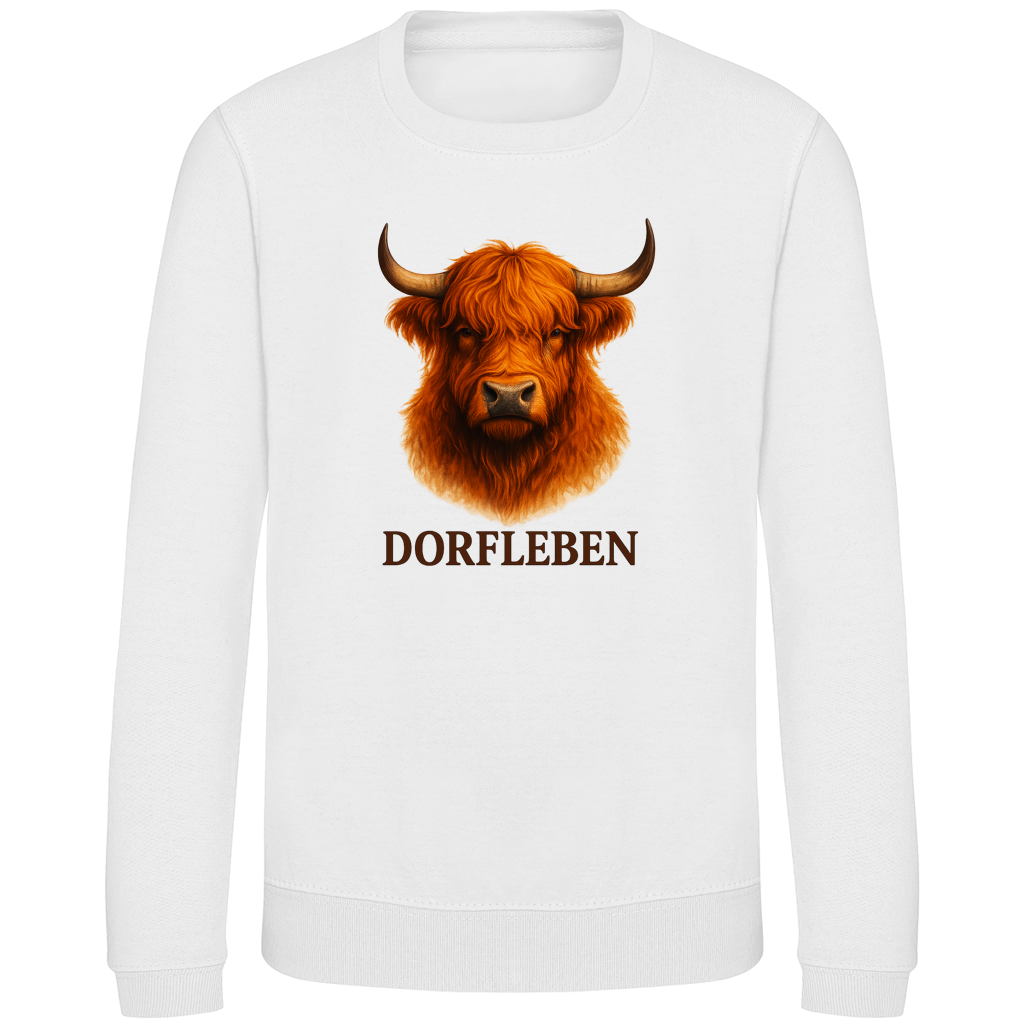 Kinder Sweatshirt Hochlandrind Dorfleben