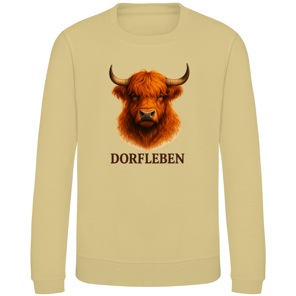 Kinder Sweatshirt Hochlandrind Dorfleben