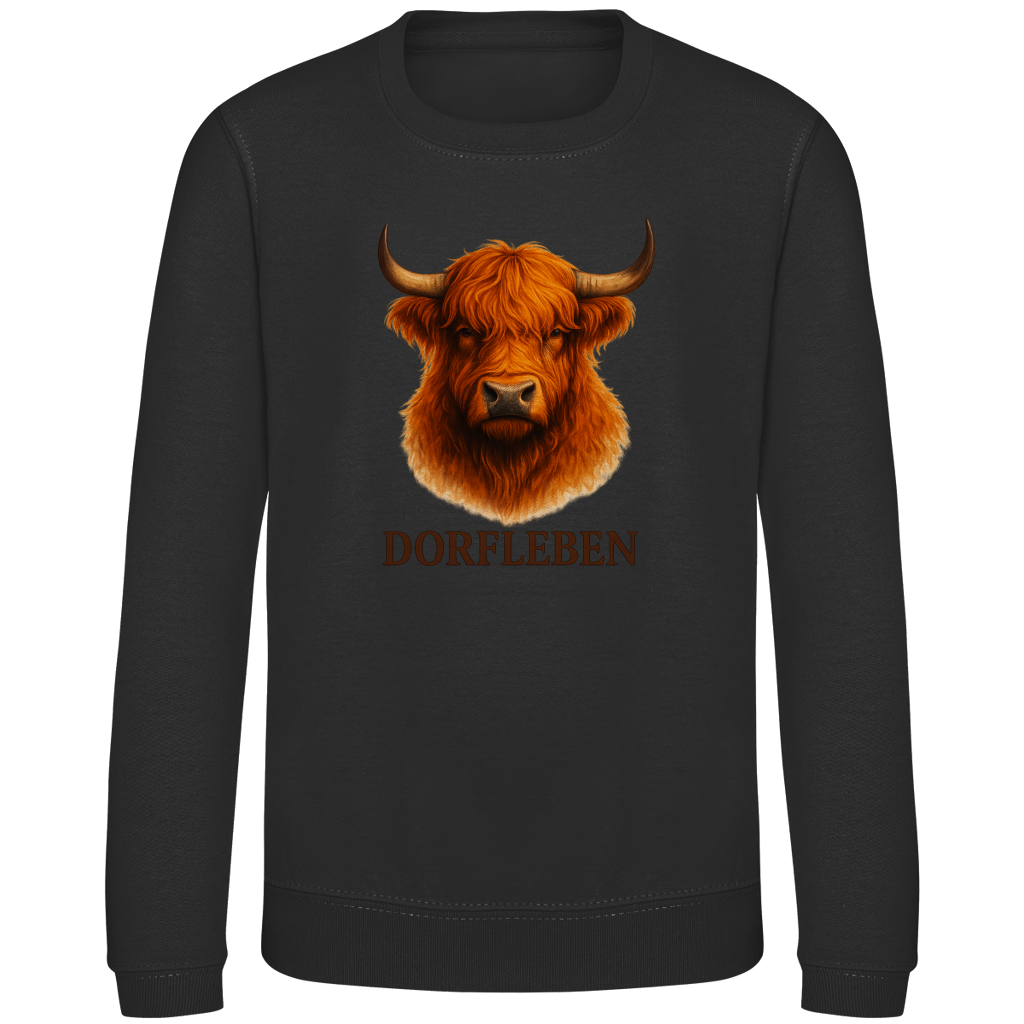 Kinder Sweatshirt Hochlandrind Dorfleben