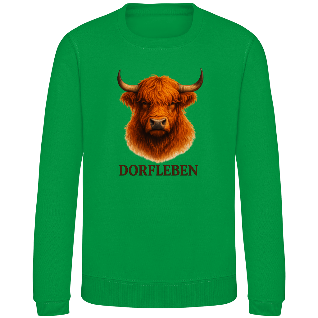 Kinder Sweatshirt Hochlandrind Dorfleben
