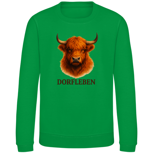 Kinder Sweatshirt Hochlandrind Dorfleben