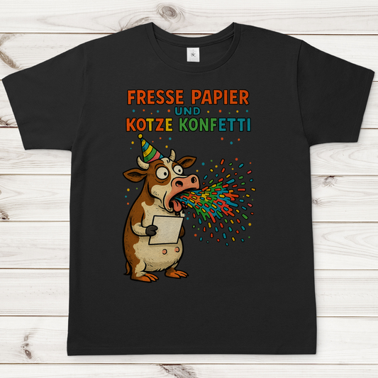 Herren T-Shirt Kotze Konfetti Kuh