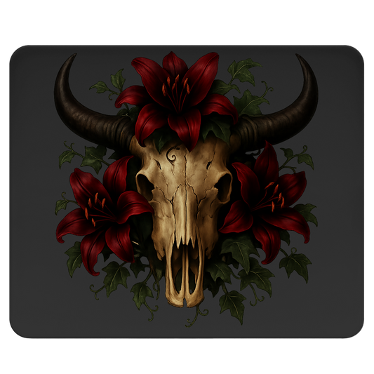 Mousepad Rinderschädel rore Lilien