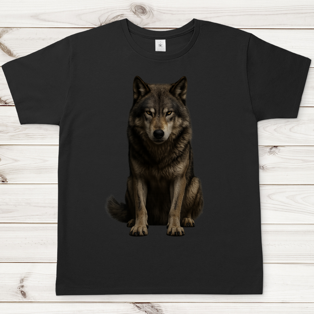 Herren T-Shirt Wolf realistisch