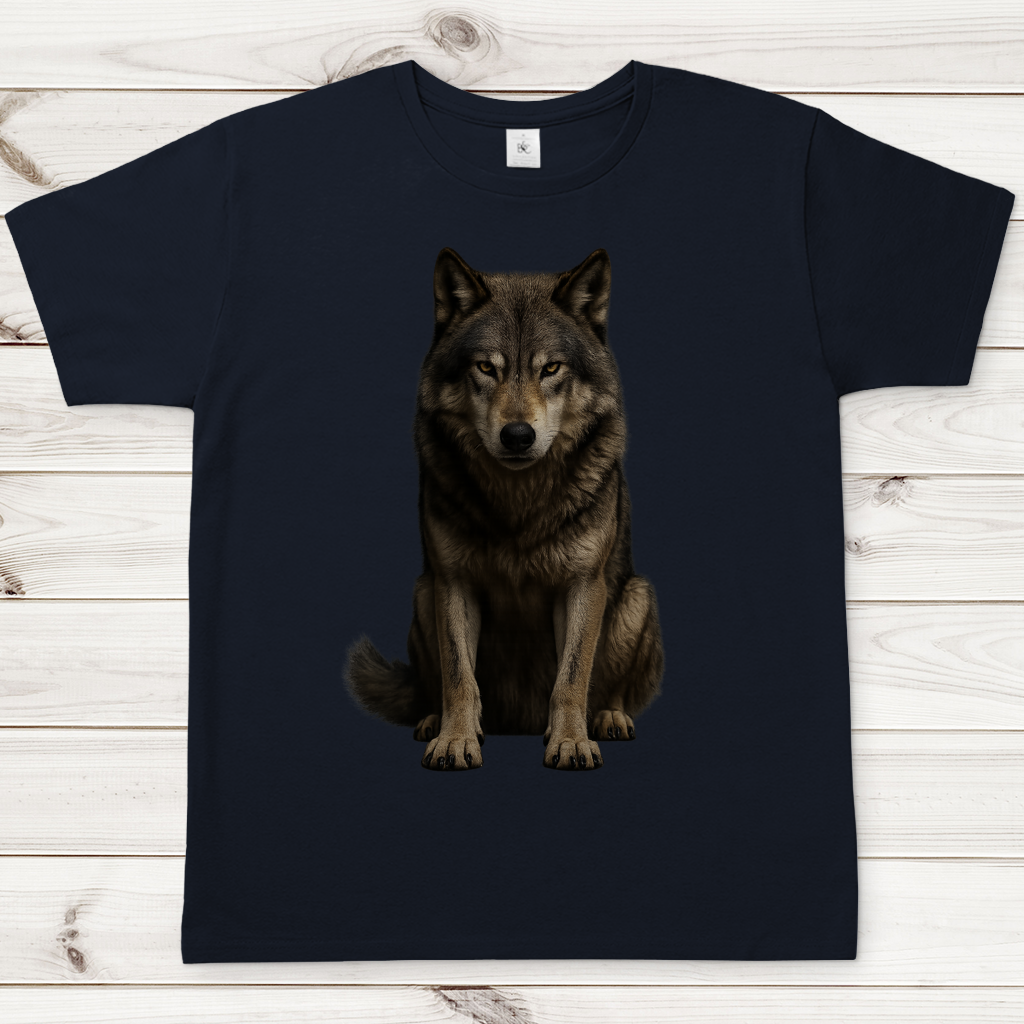 Herren T-Shirt Wolf realistisch