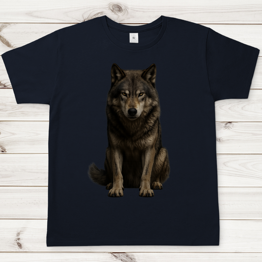 Herren T-Shirt Wolf realistisch
